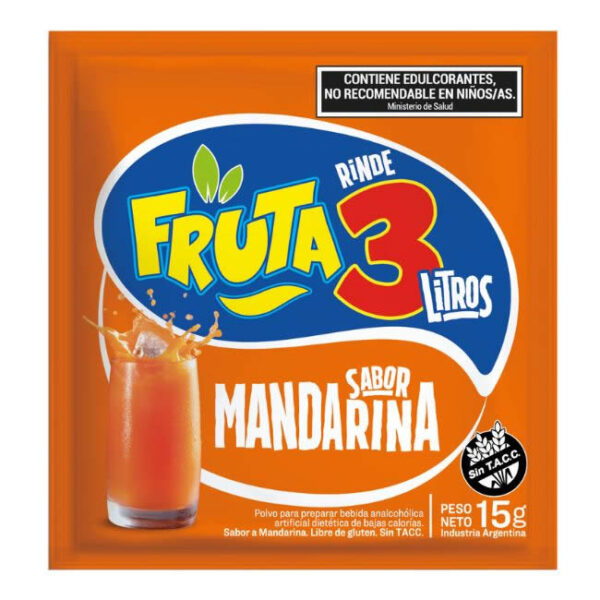 Jugo En Polvo Mandarina- Fruta 3 - Caja X 18 U