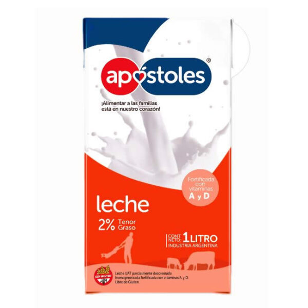 Leche Entera Apóstoles x 1 lt- Pack x 12 U