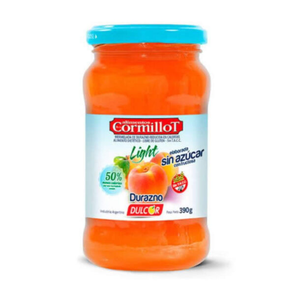 Mermelada Durazno Sin Azúcar Dr. Cormillot x 390 grs - Pack x 6 U