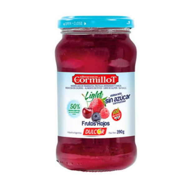 Mermelada Frutos Rojos Sin Azúcar x 390 grs - Pack x 6 U