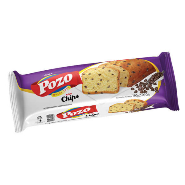Budin De Vainilla Con Chips De Chocolate Pozo x 170 grs