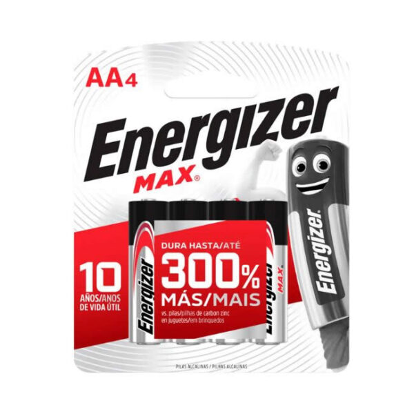 Pilas Energizer AA Display x 4 pilas- Pack x 10 displays