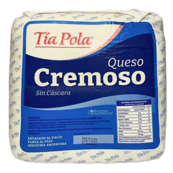 Queso Cremoso Tía Pola - Venta por peso -No Fraccionado