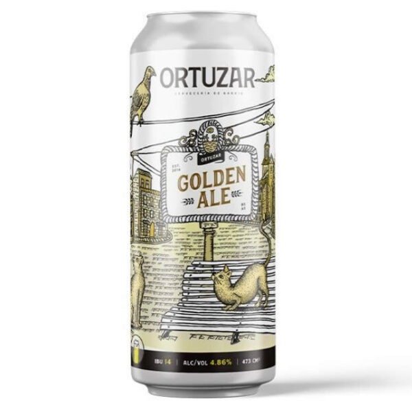 Cerveza Ortuzar Golden Ale x 470 ml - Pack x 6 latas