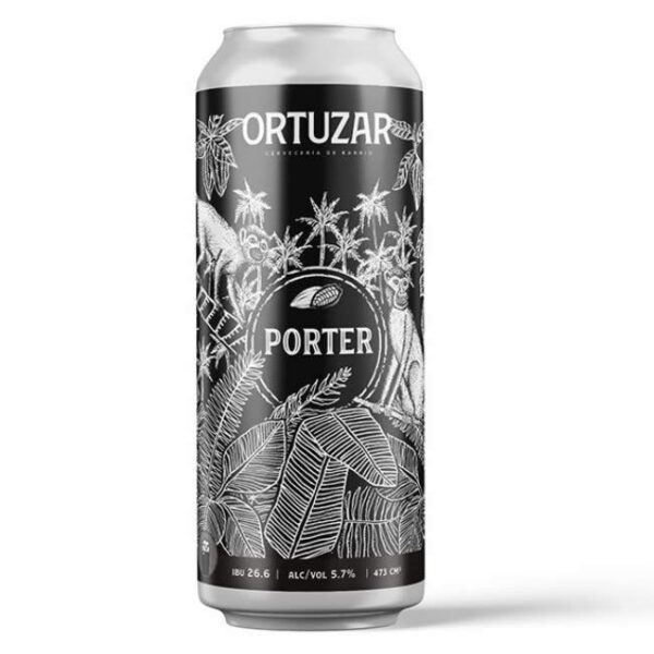 Cerveza Ortuzar Porter x 470 ml - Pack x 6 latas