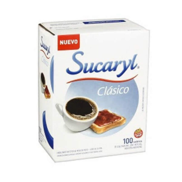 Endulzante Sucaryl Clásico-Caja x 100 sobres-pack x 6 cajas
